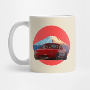 Red Mazda Miata/MX-5 - Mount Fuji Jinba Ittai Roadster Life Mug